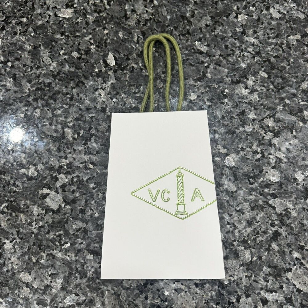 Van Cleef & Arpels VCA Empty Green Handles Shopping Gift Bag